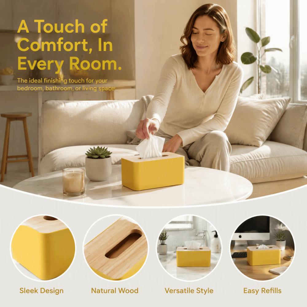 Plastic Rectangular Tissue Box 20.5 x 12 x 10 cm Decorative Tissue Box  for Living Room