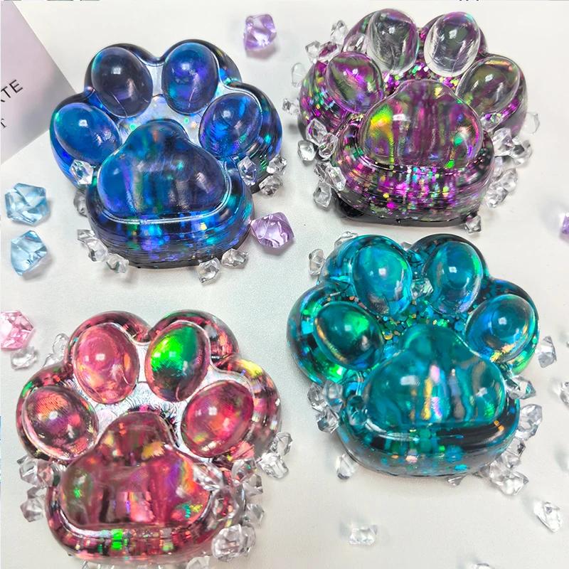 non-toxic Squeeze Cat Paw Toys Cute Soft Abreact Relief Relax Toys Sticky Decompressing Pinching Cat Paw Stress Relief Squishy Toy Gift