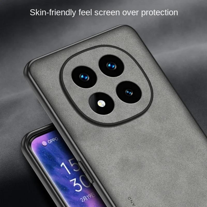 Простой кожаный удобный замшевый чехол для Xiaomi Redmi Note 14 Pro + Note14 Note 13 Pro + 12 Pro 11 10 Мягкий защитный чехол для объектива