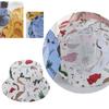 Cartoon Dinosaur Print Baby Bucket Caps Scalp Protection Beach Hat  Baby Girls