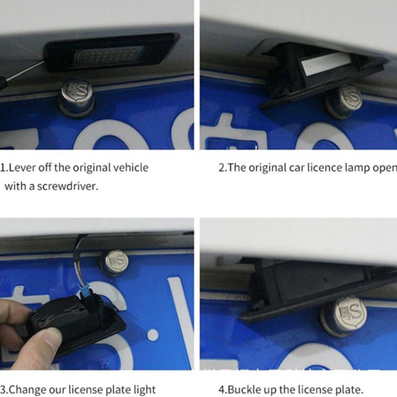 12V/18Led License Plate Light For Peugeot 206/207/307/308 Citroen C3-C6