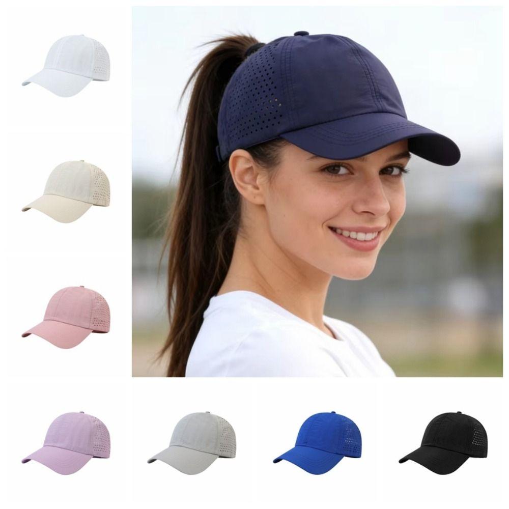 Breathable Mesh Peaked Cap Quick-Drying Running Cap Fashion Women‘s Baseball Caps Casual Wear