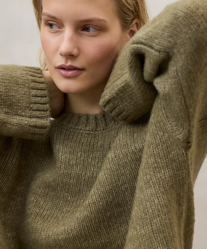 Ekoalpeu Women'S Khaki Kiwi Sweater