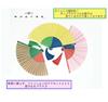 [Nishikawa Shoroku Shoten] Multicolor Fan, Beige, BExGRxOR, Summer Fan, Mother's Day Gift, Pop Colors, Colorful, Women's Fan