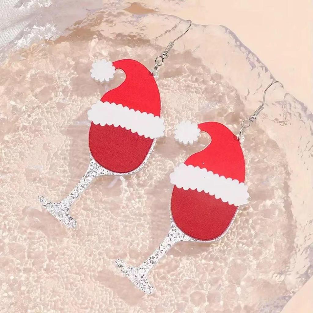 Christmas Series Earrings: Cute Snowman & Hat Design