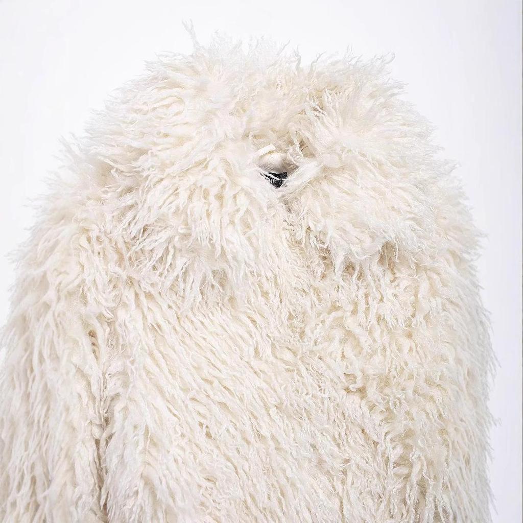 2024 Осень Женское пальто из искусственного меха в европейском и американском стиле - Простая мода