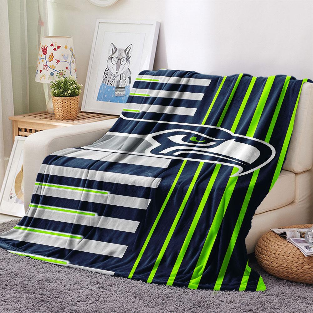 Фланелевое одеяло с принтом Seattle Seahawks, мягкий плед для спальни, дивана, стирающийся, фанатская атрибутика, отличный подарок.