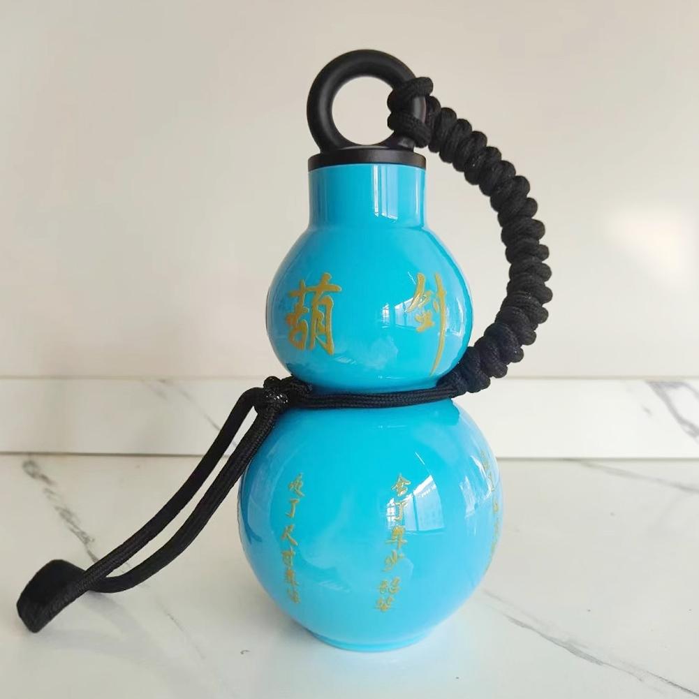 Бутылка для воды в китайском стиле в стиле ретро из тыквы 800 мл, большой спортивный чайник с ремешком и веревкой Vinta C2T3