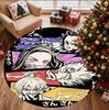 Demon Slayer Pattern Round Rug, Indoor/Outdoor Mat, for Picnic, Gameroom, Bedroom, Office, Living Room, Home Decor Carpet, Birthday Gift