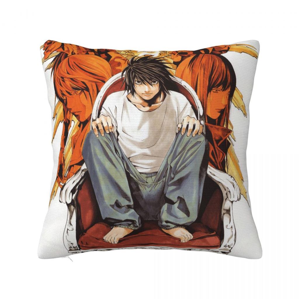 Girl And Dead Pillow Case Anime Death Note Japan Manga Cushion Covers Funny Decor Pillowcover for Living Room