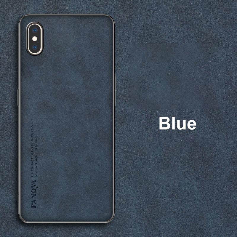 Для iPhone X XS Max Чехол Роскошный Чехол для телефона из искусственной кожи Для iPhone XR iPhoneX S Задняя крышка Матовый силикон Полная защита Coque