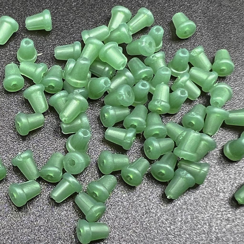 50pcs Fishing Accessories Hook Stop Beads Hair Rig Bait Screws Swivel Rings Stoppers For Carp Terminal Tackle Fixator