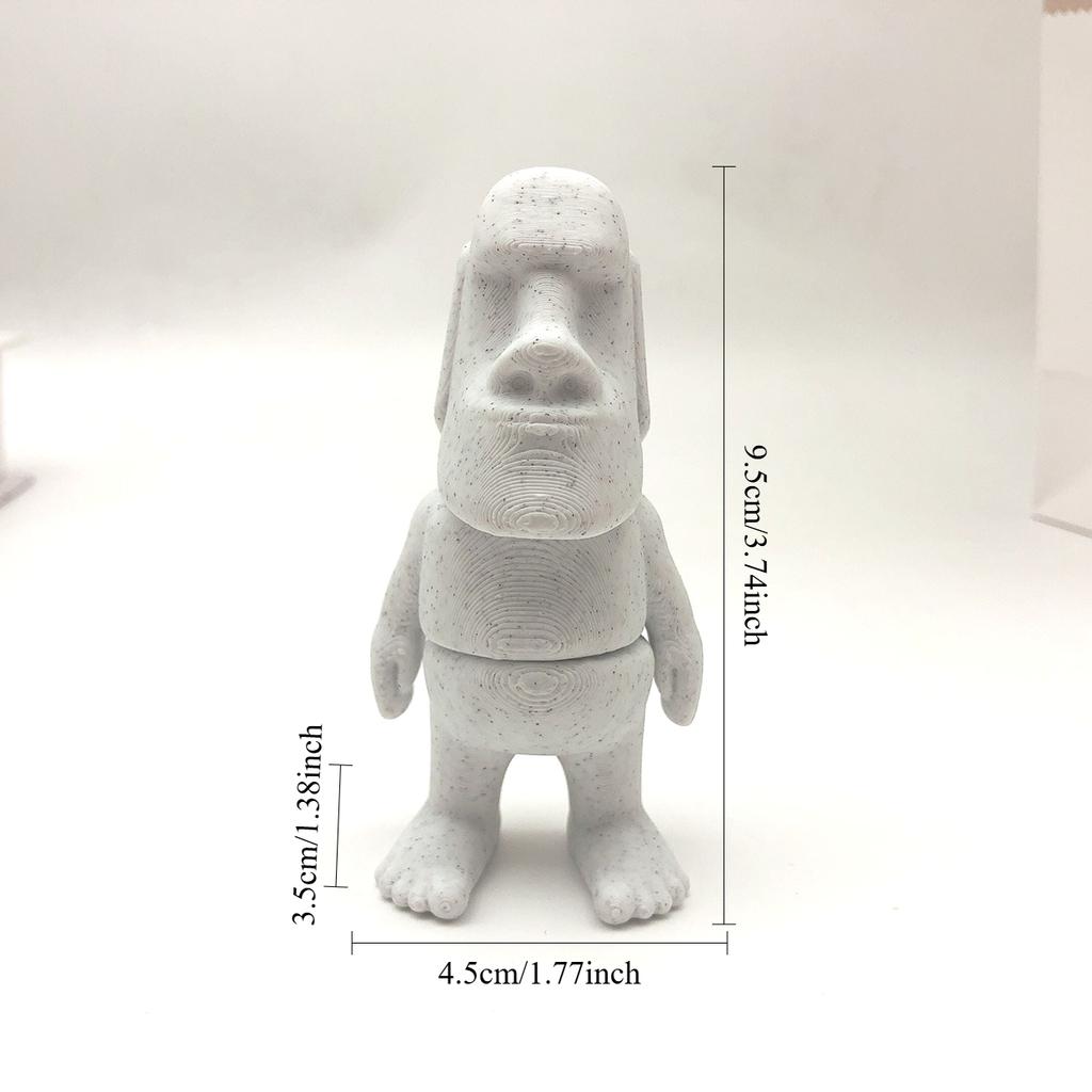 Creative Easter Island Moai Movable Statue, 3D Printed Easter Island Moai Decorations, Unique Easter Island Themed Decorations