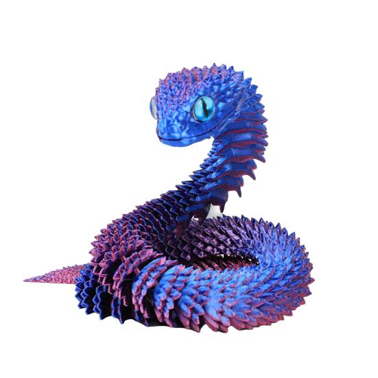 3D-печатные животные, шарнирные, имитация змеи, игрушки для снятия стресса, реалистичная гибкая игрушка-змея, настольное украшение для детей и взрослых