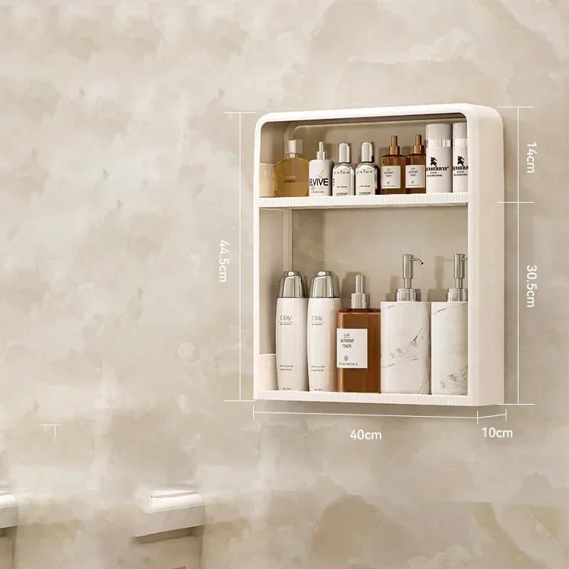Стеллаж для хранения в ванной комнате, туалетный столик, неперфорированный настенный стеллаж для хранения средств по уходу за кожей, органайзер для ванной комнаты