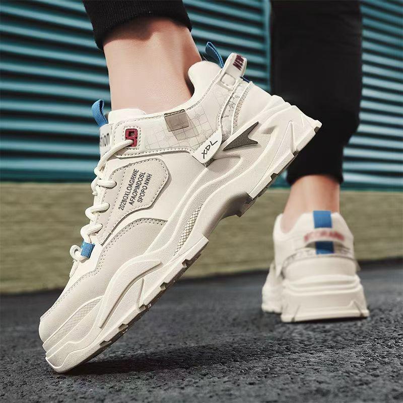 Men S Casual Work Board Shoes Spring Waterproof White Sneakers