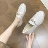 Fashion Office Kawaii Shoes for Woman 2024 Women's Summer Footwear Cute White Low Heel Elegant Loafers High Quality Lastest Vacation Y2k