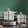 Пищевая кастрюля из нержавеющей стали 304, утолщенная, устойчивая к коррозии, устойчивая к коррозии кастрюля, кухонная индукционная плита с дном