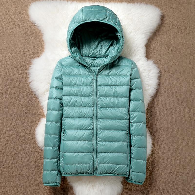 Down Jacket Women Coat Autumn Winter Jackets for Warm Quilted Parka Ladies and Light Female Ultralight Hooded