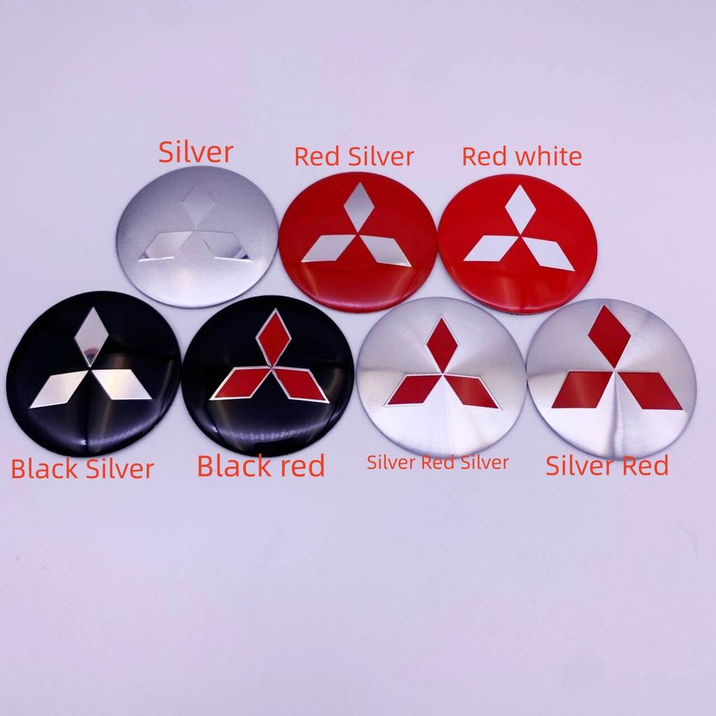 4pcs 56mm Aluminium Car Wheel Center Caps Sticker for Mitsubishi ASX Lancer L200 Pajero Outlander Eclipse Galant Ralliart