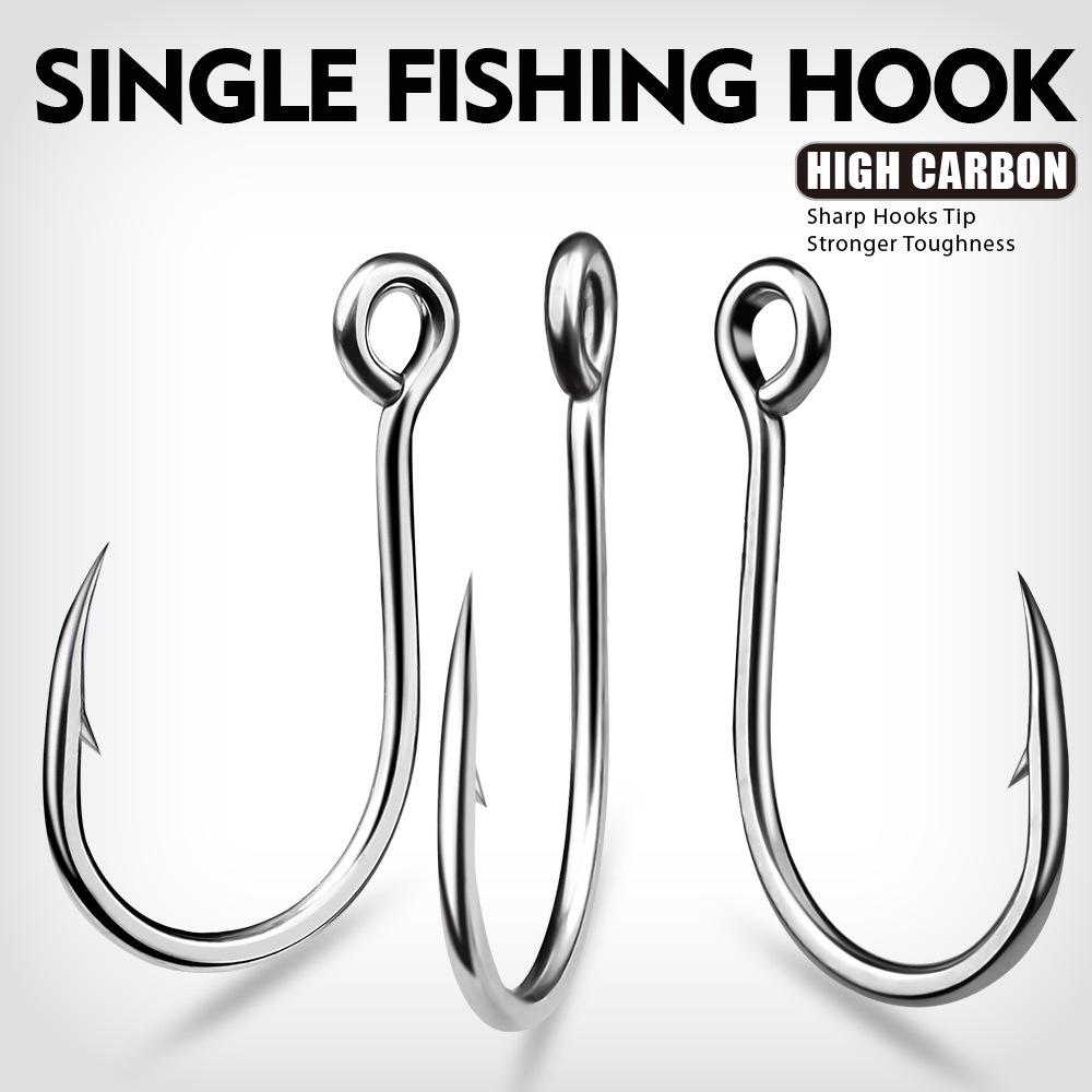 Рыболовные крючки из высокоуглеродистой стали с зазубринами, корабельные рыболовные крючки, устойчивые к коррозии морской воды, якорные крючки, перфорированные рыболовные крючки, рыболовные снасти