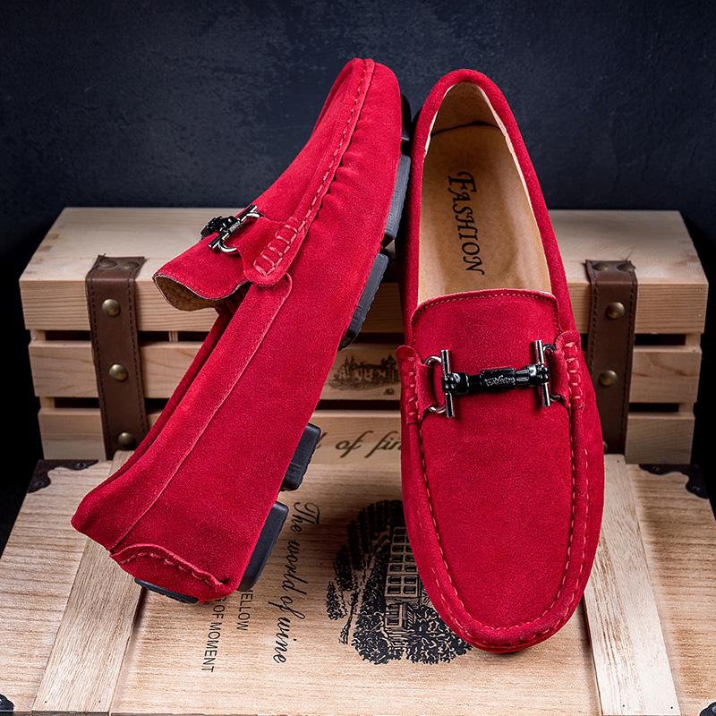 Модные мокасины, обувь для мужчин, мягкая высококачественная кожаная замшевая обувь, мужские кроссовки, без застежек, ленивые туфли на плоской подошве для вождения, мужская повседневная обувь