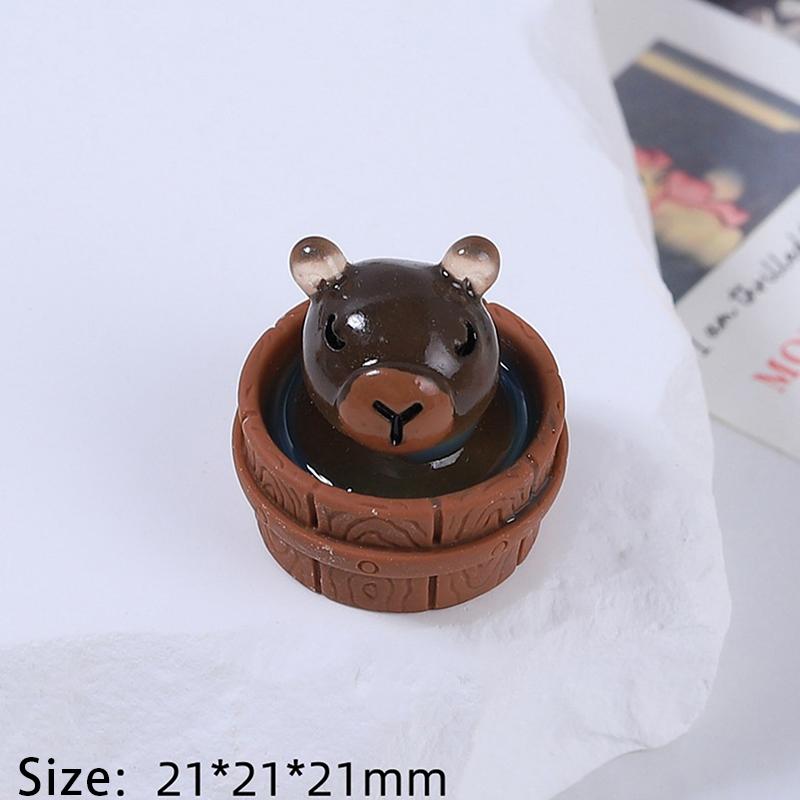 Светящаяся миниатюрная фигурка капибары из смолы, светящаяся ночью, украшение для сада феи, украшение своими руками, милое украшение для стола