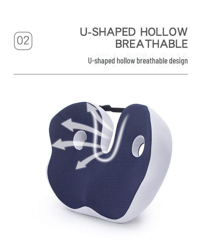 Эргономичная подушка для сиденья из пены с эффектом памяти при геморрое, нескользящая, утолщенная, идеально подходит для длительного сидения и использования в офисе.