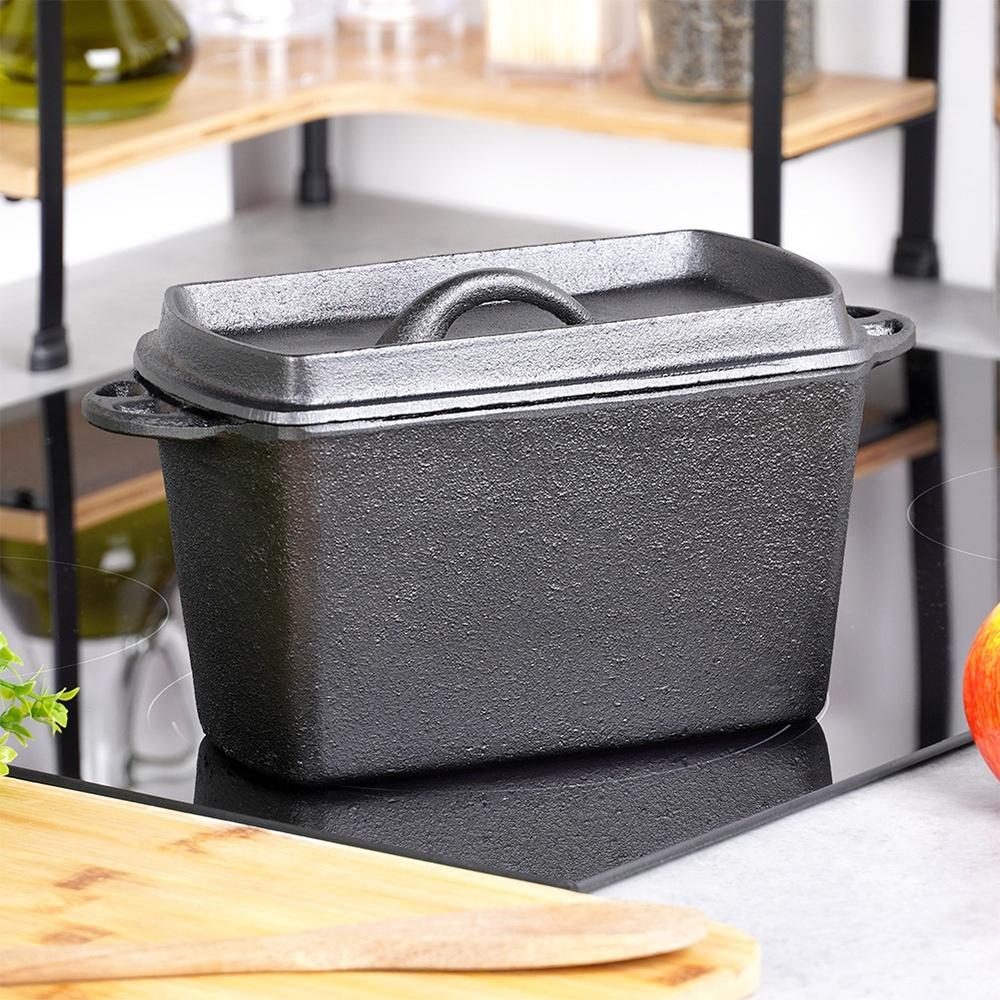Cast Iron Bread Baking Pan Roasting Pan With Bread Lid