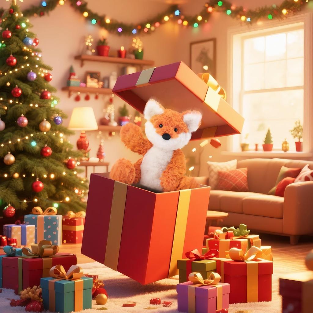 Apricot Lamb Flower Fox Plush Toy for Soft and Fluffy Flower Fox for Girls and 20cm Kids, Cute, Boys,