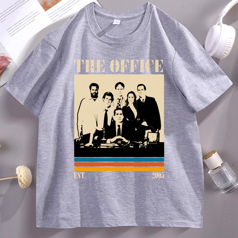The Office TV Series T Shirt Retro Cotton Short Sleeve Tee Shirt Casual Round Neck Soft Breathable Tshirt Unisexclothing Tops