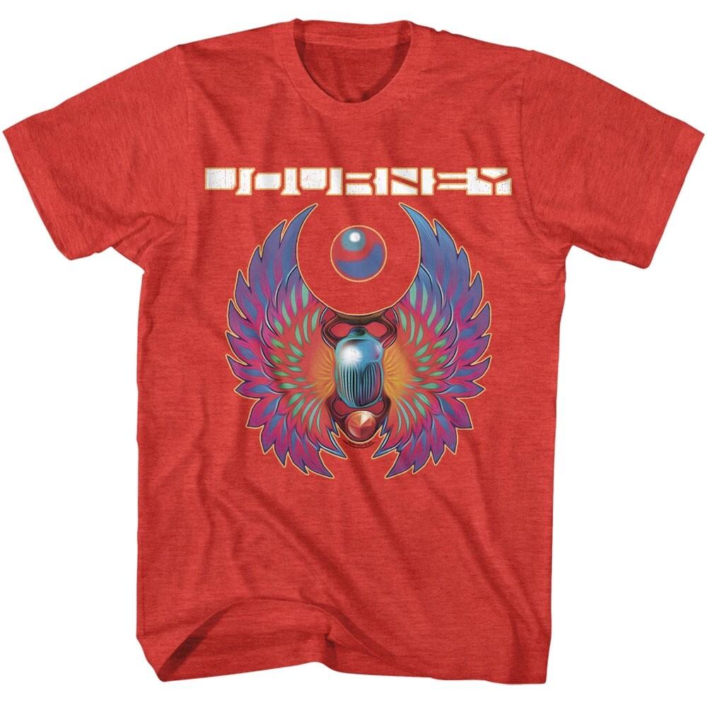 Journey T-Shirt SCARAB AND ORB ALBUM Rock Music Band Mens Official Red Heather Unisex T-Shirt