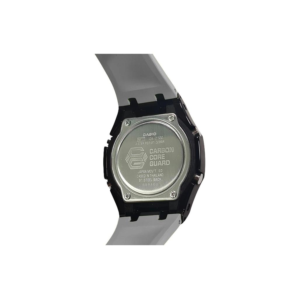 CASIO Men Liquid Crystal/Analog Dual Display Series 44mm Gray Watch GA-2100-1A1(Watch3--)
