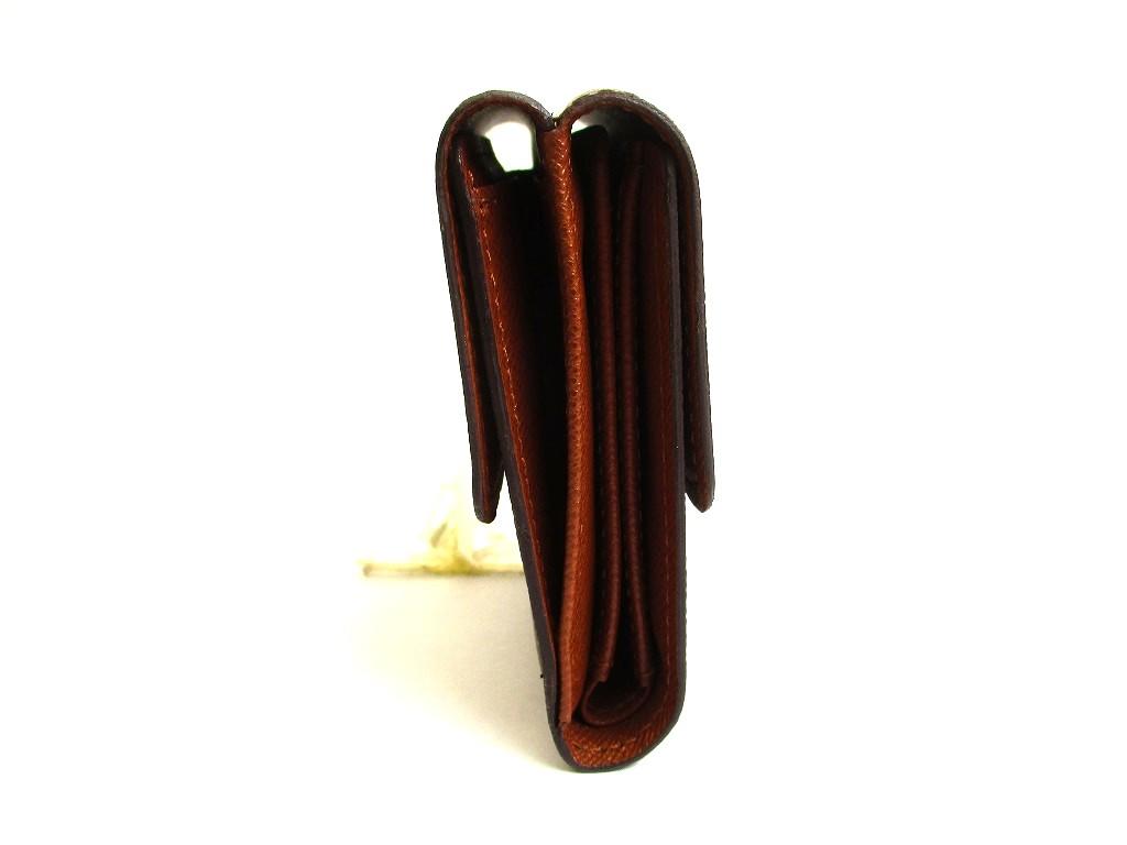 Authentic LOUIS VUITTON Monogram Brown Leather Bifold Wallet Compact Wallet #b124 Open box