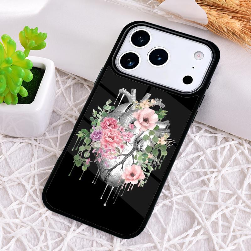 Чехол для телефона с анатомией человеческого сердца для iPhone 17 Air 16 15 11 12 14 13 Pro Max Ударопрочный чехол