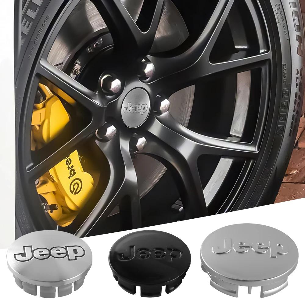 For Jeep 4pcs Car Styling Hub Caps Cover Car Wheel Center Wheel Hubcaps Accessories For Jeep Renegaed Compass Grand Cherokee