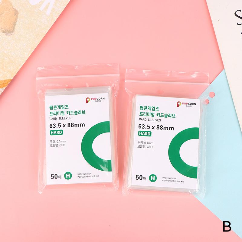 50/100 шт., рукава для карточек с попкорном, прозрачная, не содержащая кислоты, нескользящая защитная пленка без CPP