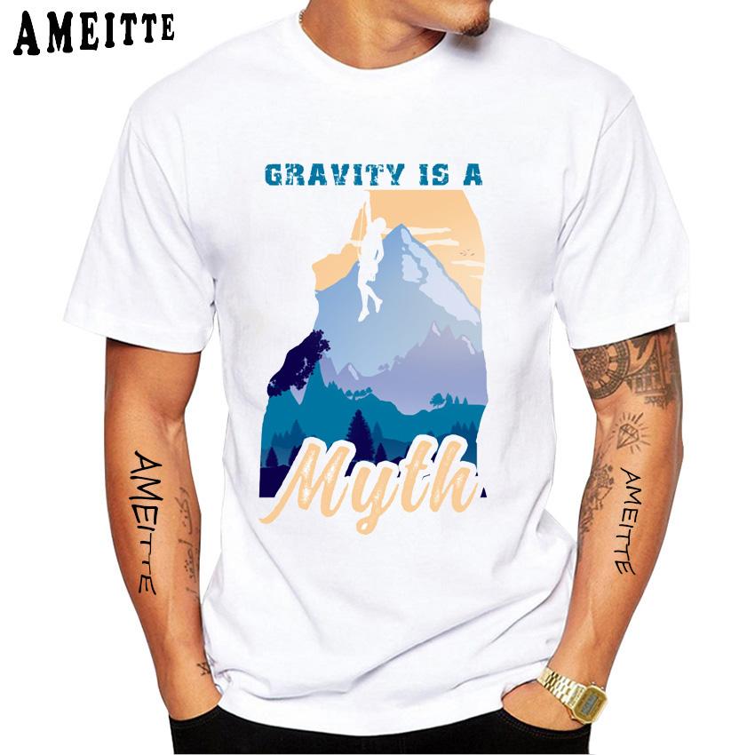 Футболка для мужчин Rock Climbing Climber Funny 3D Print Classic, новая мужская футболка с коротким рукавом, летняя спортивная белая повседневная футболка в стиле хип-хоп