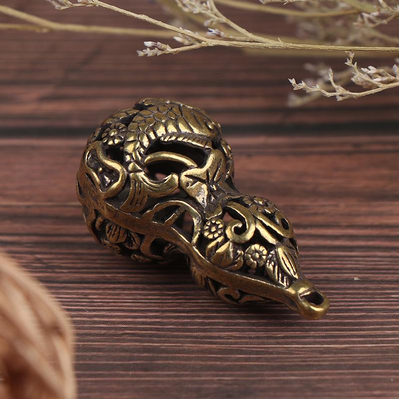 Ретро латунная полая тыква китайская традиционная цепочка для ключей своими руками кулон на удачу