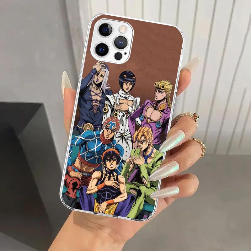 Чехол для телефона JoJo's Bizarre Adventure Golden Wind для iPhone 17 Air 16 15 Plus 14 13 Mini 12 11 Pro Max 16E 7 8 SE 2020 Мягкий Funda P