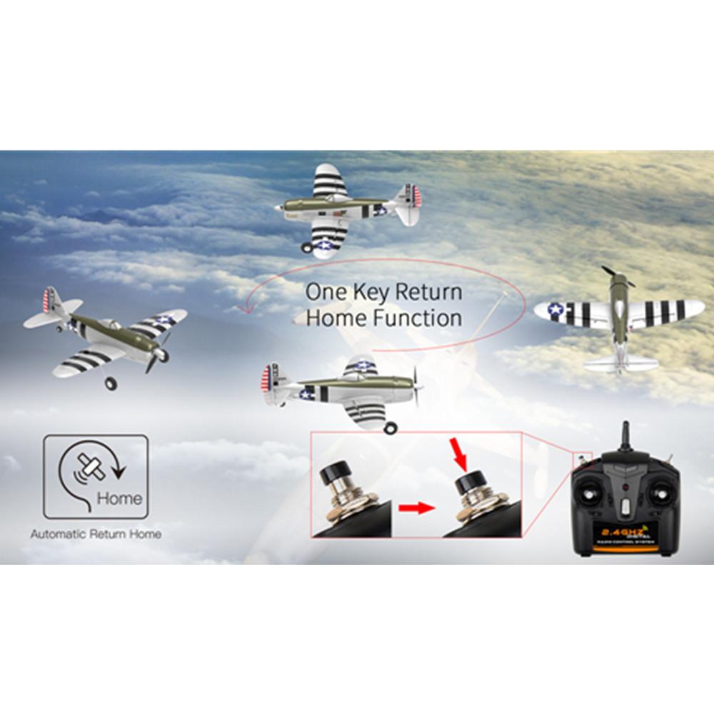 Eachine Mini P-47 Razorback Bonnie Warbird EPP 500mm Wingspan RTF 2.4G 6-Axis Gyro Stabilizer RC High Scale Airplane Fixed Wing with Flight Controller