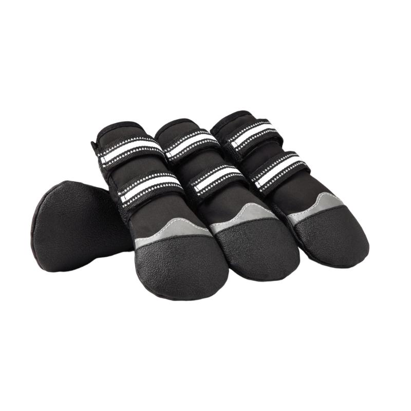 4 шт. чехлы для лап собак, защитные туфли для домашних животных с регулируемой наклейкой, толстые ботинки для собак с регулируемой палкой