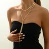 1 шт. Элегантное Y-образное ожерелье, простое и шикарное украшение, подходит для повседневной носки, круглый год
