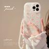 Peach Love Bear Applicable 15promax Apple Phone Case IPhone 16 Fairy 15 Pearl Chain XR Shell 14