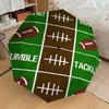 1PC Football Grid Umbrella-8-Rib Reinforced, Automatic Open, Lightweight & Durable, Fashion Accessory for Outdoor-D325