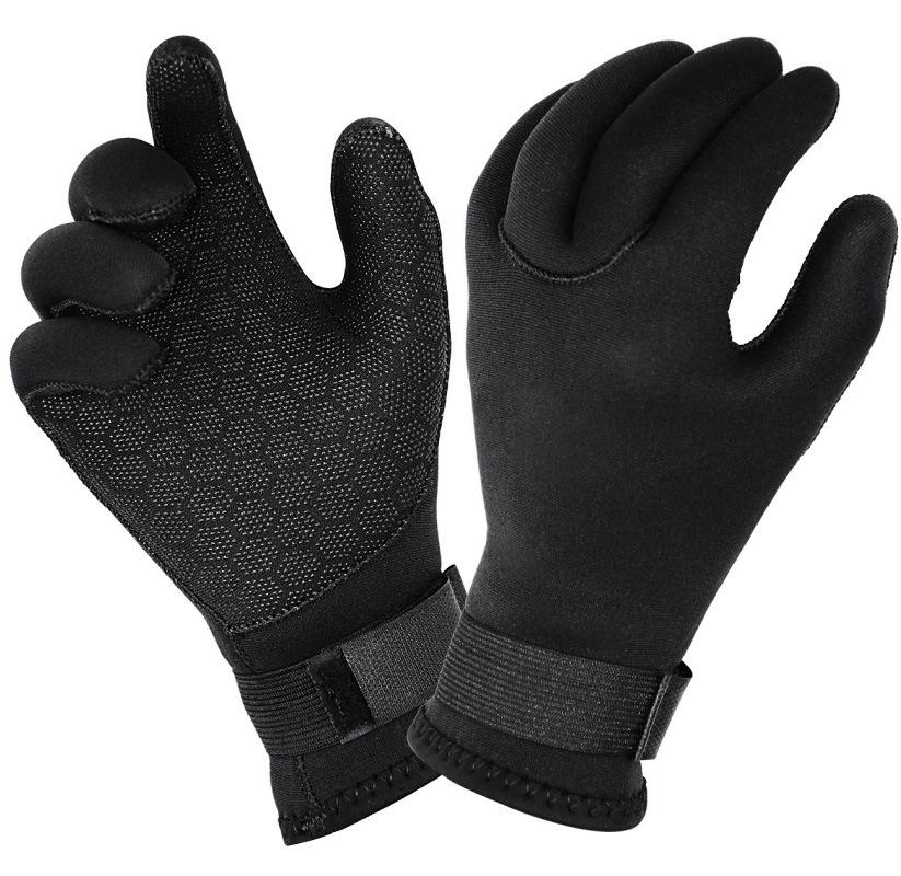 Super Elastic Neoprene Diving Gloves, 3-5mm, Wear-Resistant, Non-Slip, Cold-Proof, Warm Winter Swimming Snorkeling Gloves