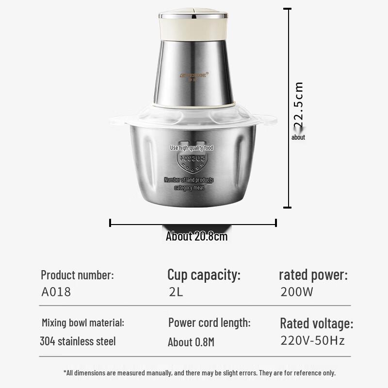 Peskoe Electric Meat Grinder Food Processor CN plug (adapter included)