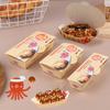 50Pcs Octopus Ball Packaging Box Japanese Street Food Takoyaki Disposable Takeaway Snack Packing Paper Container Party Supplies