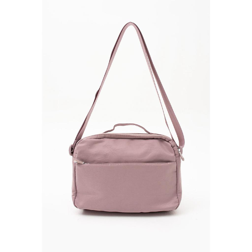 Women's Multi-pocket Waterproof Satin Fabric Adjustable Cross Strap Shoulder Bag