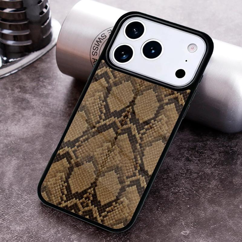 Чехол для телефона с кожей кобры и питона для iPhone 17 16 15 14 13 12 11 Pro Max Plus 17Air Мягкий силиконовый чехол
